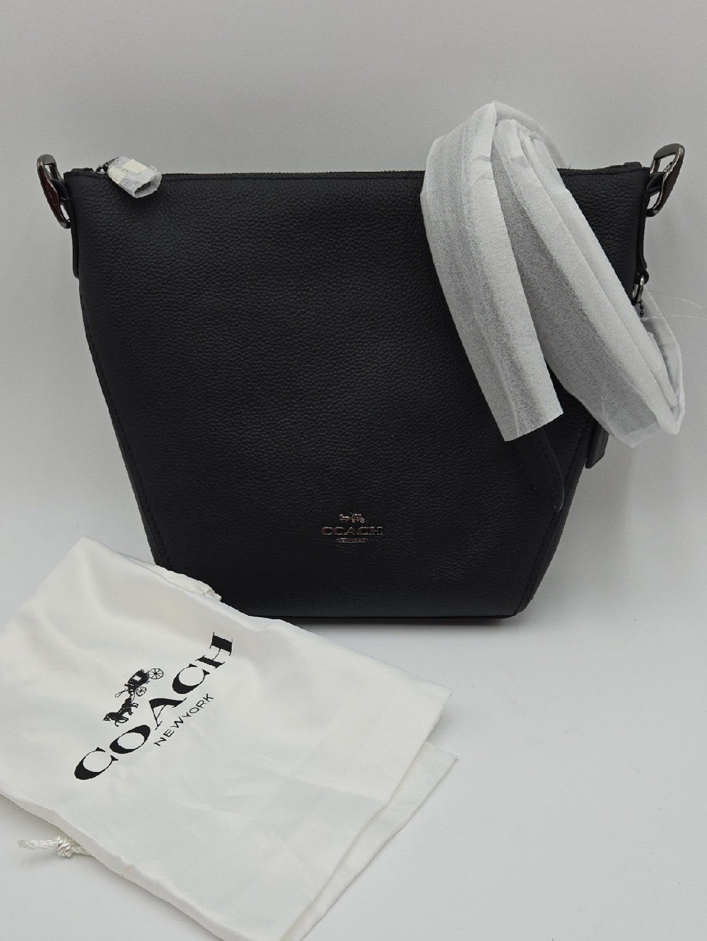 #222 NWT - COACH Dufflette in Natural Calf Leather Dk/Black